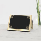 Gold Cheerleader Sports verschönert Glückwunsch Karte (Rückseite)