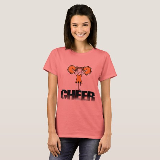 Gold Cheerleader T - Shirt und Geschenke (Vorne ganz)