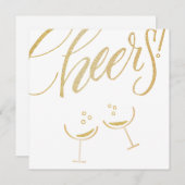 Gold Cheers Glasses Ankündigung (Vorne/Hinten)