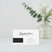 Gold Cheetah Leopard Printwerbung Elegantes Hinzuf Visitenkarte (Stehend Vorderseite)