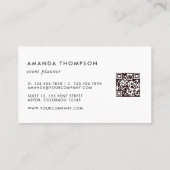 Gold Cheetah Skin Brush Strokes QR Code Visitenkarte (Rückseite)