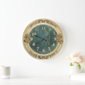 Gold Cherubs und Jade Große Wanduhr (Zuhause)