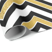 Gold Chervon Geschenkpapier (Rolleneckpunkt)