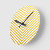 Gold Chevron Runde Wanduhr (Winkel)