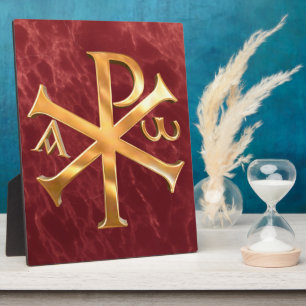 Gold Chi-Rho Fotoplatte