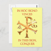 Gold Chi-Rho Postkarte (Vorne/Hinten)