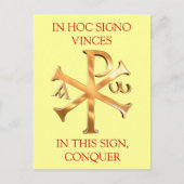 Gold Chi-Rho Postkarte (Vorderseite)