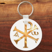 Gold Chi-Rho Schlüsselanhänger (Vorderseite)