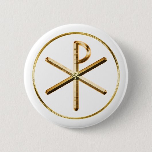 Gold-Chi-Rho-Symbol Button (Vorderseite)