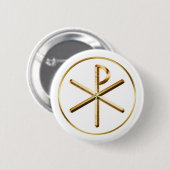 Gold-Chi-Rho-Symbol Button (Vorne & Hinten)
