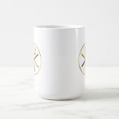 Gold-Chi-Rho-Symbol Kaffeetasse (Mittel)