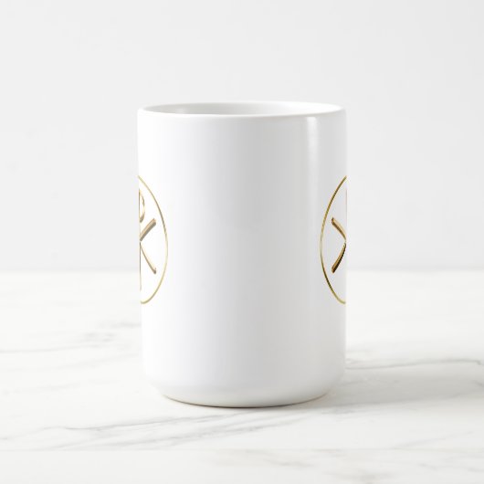 Gold-Chi-Rho-Symbol Kaffeetasse (Mittel)