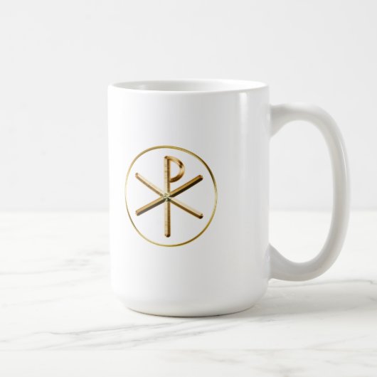 Gold-Chi-Rho-Symbol Kaffeetasse (Rechts)