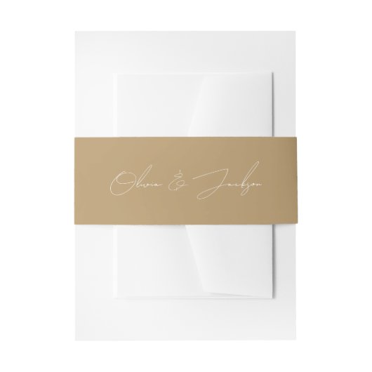 Gold Chic Bands Einladungsbanderole (Vorderseite Beispiel)