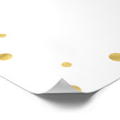 Gold | Chic Confetti Retirement Party Begrüßungsze Poster (Ecke)