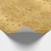 Gold Chic Dots Geschenkpapier (Ecke)