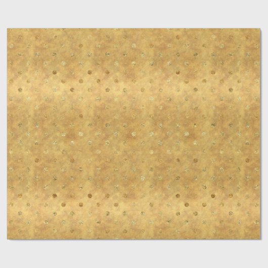 Gold Chic Dots Geschenkpapier (Flach)