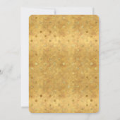 Gold Chic Dots Hochzeitseinladungen Einladung (Rückseite)