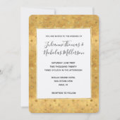 Gold Chic Dots Hochzeitseinladungen Einladung (Vorderseite)