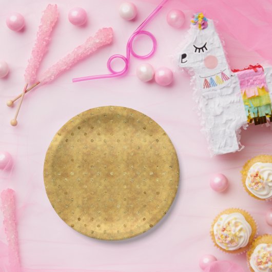 Gold Chic Dots Pappteller (Party)
