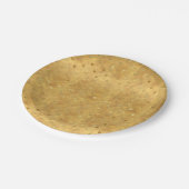 Gold Chic Dots Pappteller (Schrägansicht)