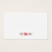 Gold Chic Floral Baby Dusche Windeln Raffle Ticket (Rückseite)