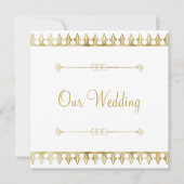 Gold Chic Hochzeitseinladung Einladung (Vorderseite)