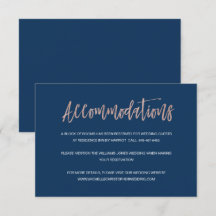 Gold Chic Hochzeitskarte für die Marine und die Ro