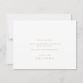 Gold Chic Minimalistisch Bridesmaid Vorschlag Note Mitteilungskarte (Rückseite)