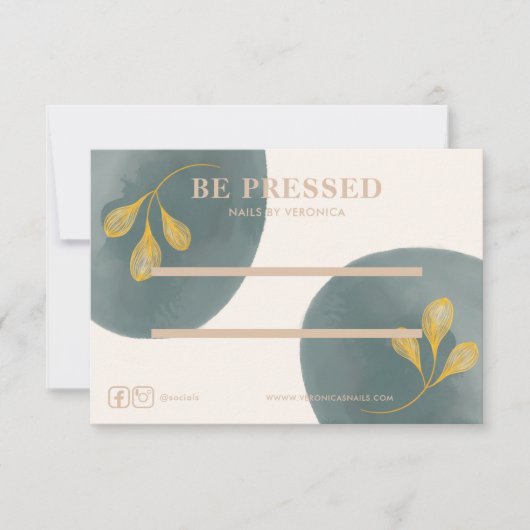 Gold-Chic-Taste auf Nagelwandkarte Dankeskarte (Vorderseite)