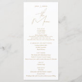 Gold Chic Wedding Menu Menükarte (Vorderseite)