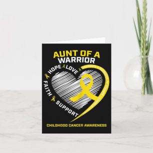 Gold Childhood Cancer Awareness Aunt Niece Nephew Karte