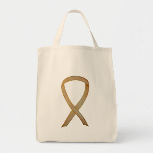 Gold Childhood Cancer Awareness Ribbon Tote Bag Tragetasche