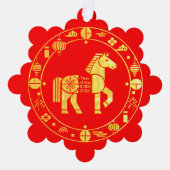 Gold Chinesisch im neuen Jahr 2026 Ornament Karte (Vorderseite)