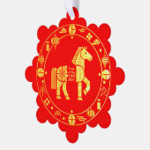 Gold Chinesisch im neuen Jahr 2026 Ornament Karte (Linke Ecke)