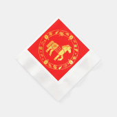 Gold Chinesisch im neuen Jahr 2026 Serviette (Ecke)
