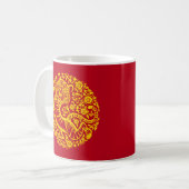 Gold Chinesisch Neujahr Tiger Kaffee Tasse (Vorderseite Links)