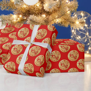 Gold Chinesisch Papier geschnitten Tiger Jahr wähl Geschenkpapier