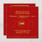 Gold Chinesische Papier geschnitten OX-Jahr wählen (Vorne/Hinten)