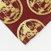 Gold chinesische Papierschnitt Tiger Jahr wählen F Fleecedecke (Ecke)