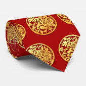 Gold Chinesische Papierschnitt Tiger Jahr wählen F Krawatte (Gerollt)