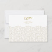 Gold chinesische Wolken Hochzeitskarten RSVP Karte (Rückseite)