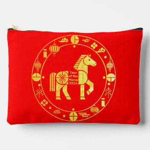 Gold Chinesisches Neujahr 2026 Zubehörtasche