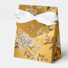 Gold Chinoiserie Floral Favor Box Geschenkschachtel