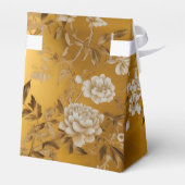 Gold Chinoiserie Floral Favor Box Geschenkschachtel (Rückseite)