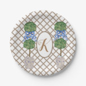 Gold Chinoiserie Ginger Jar Jars Topiary Basket  Pappteller (Vorderseite)