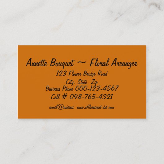 Gold Chips Artwork Visitenkarte (Rückseite)