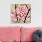 Gold Choose Happy Cherry Blossom Floral Leinwanddruck (Insitu (Wohnzimmer))