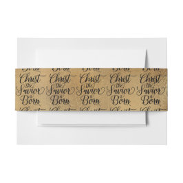 Gold Christ der Retter Christliche Weihnachten Einladungsbanderole