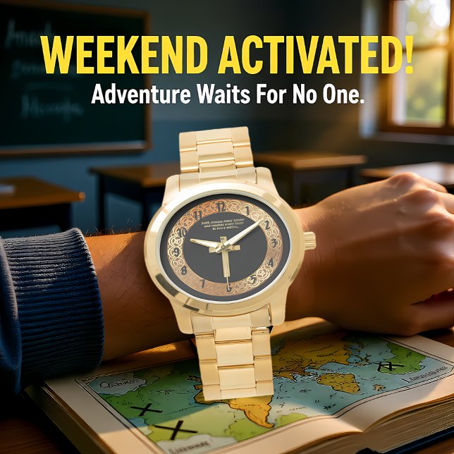 Gold Christian Faith cross with funny saying Armbanduhr (Von Creator hochgeladen)